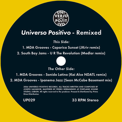 Various Artists - Universo Positivo - Remixed [12 Inch Yellow Vinyl, Universo Positivo Records, Side B]