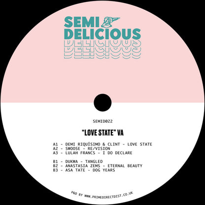 Various Artists – Love State - 12" Vinyl, Semi Delicious, Side B