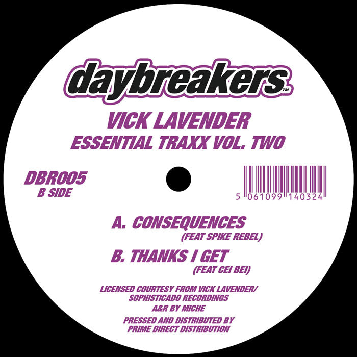 Vick Lavender - Essential Traxx Vol. 2 [12 Inch Vinyl, DAYBREAKERS, Side B]