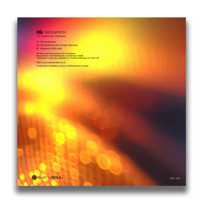 Vince Watson - The Awakening / Flashback [12 Inch Vinyl, Everysoul Audio Records, Back Cover]