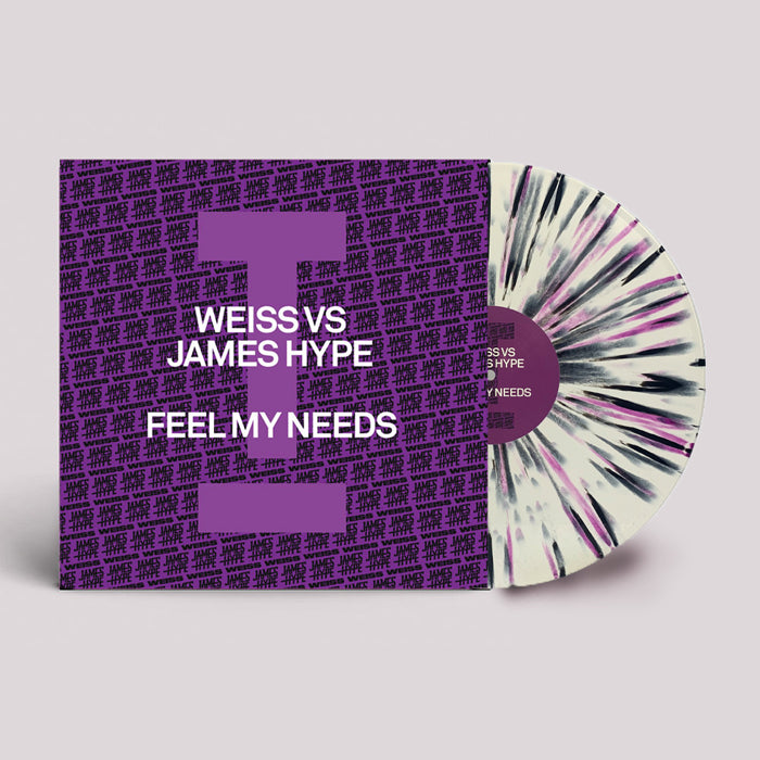 Weiss Vs James Hype - Feel My Needs [12 Inch White Purple & Black Splatter Effect Vinyl, Toolroom Records, Front Cover & Record]