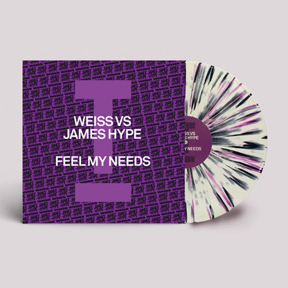 Weiss Vs James Hype - Feel My Needs [12 Inch White Purple & Black Splatter Effect Vinyl, Toolroom Records, Front Cover & Record]