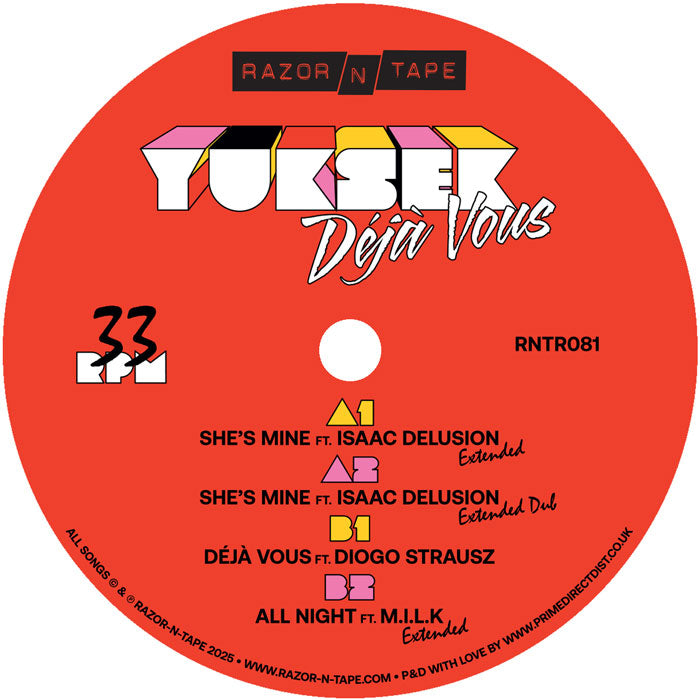 Yuksek - Déjà Vous EP [12" Vinyl in Picture Sleeve, Razor-N-Tape Reserve, Side A]