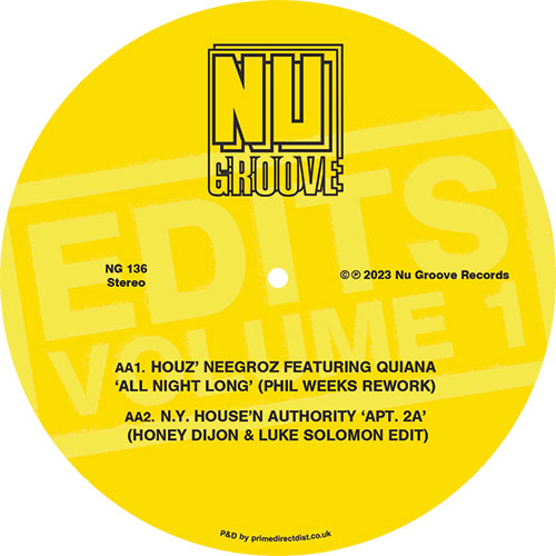 Various Artists - Nu Groove Edits, Vol. 1 - NU GROOVE RECORDS