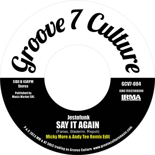 Double Dee / Jestofunk Found Love / Say It Again - Remixes GROOVE CULTURE SEVEN