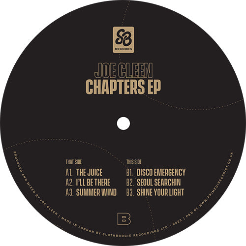 Joe Cleen - Chapters EP - SLOTHBOOGIE RECORDS