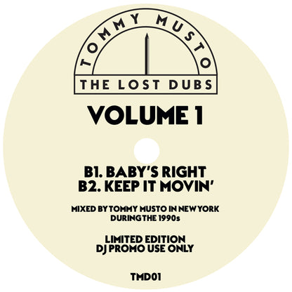 Tommy Musto - The Lost Dubs - Vol 1