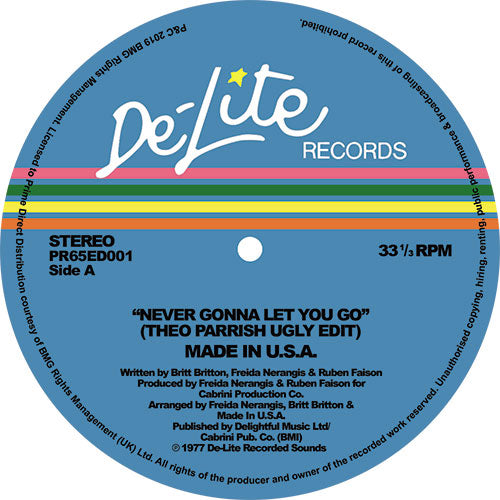 Made In USA - Never Gonna Let You Go (Theo Parrish Ugly Edit)