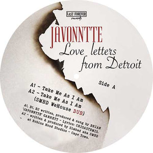 Javonntte - Love Letters From Detroit EP - LAST FOREVER RECORDS